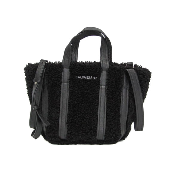 Pre-Owned Balenciaga Everyday XS North South 672793 Women's Leather,Polyester Tote Bag Black