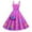 A-Pink172, variant on Womens Sling Dresses Carnival Purple Feather Pattern Belted Swing Midi Gown Spring Float Outings Skirts For Lady