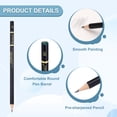 thumbnail image 3 of Uxcell 24Pcs Graphite Pencils, Round 4H Refill Wood-case Sketching Pencils Pre-sharpened Sketch Art Supplies for Home Office Classroom Artist Painting Sketching Study, Black, 3 of 7