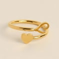 thumbnail image 2 of Xihbxyly Anillos de Inicial de Oro, Anillo Apilable con Letra Abierta, Joyería Ajustable con Alfabeto, Regalos Personalizados Únicos, Accesorio de Moda para Mujer, Perfecto para Mamá o Novia., 2 of 6