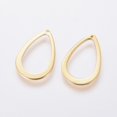 thumbnail image 2 of 304 Stainless Steel Open Pendants Teardrop Real 24k Gold Plated 17x11x1mm Hole: 0.8mm, 2 of 2
