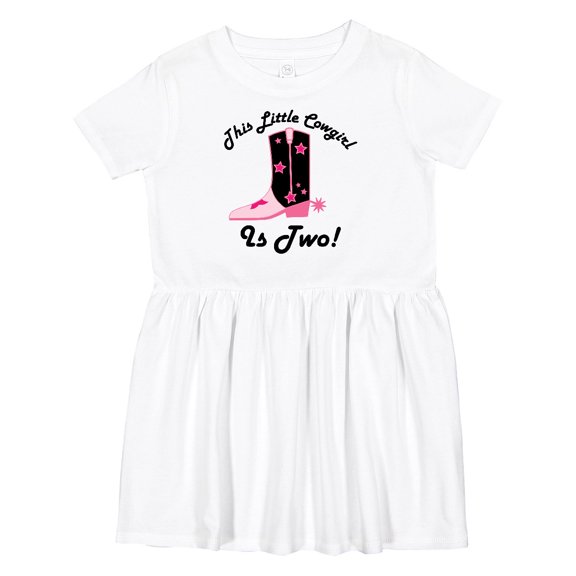 Inktastic 2nd Birthday Little Cowgirl 2 Year Old Girls Toddler Dress