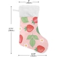 thumbnail image 2 of Coolnut Strawberry Christmas Stocking Personalized Large Candy Stocking, Xmas Stockings Decoration Hanging Gift for Family Holiday Party Ornaments Decor Fireplace, 2 of 7