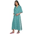thumbnail image 2 of Moomaya Womens Long Maternity Kimono Sleeves Button Down Maxi Dress Kaftan, 2 of 5