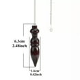 thumbnail image 6 of QQTDFG Amulet Natural Wooden Pendulum Wooden Round Cone Pattern-B-7 Chakra Chain, 6 of 9
