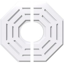 18"OD x 6"ID x 7"C x 1"P Westin Architectural Grade PVC Contemporary Ceiling Medallion, Two Piece
