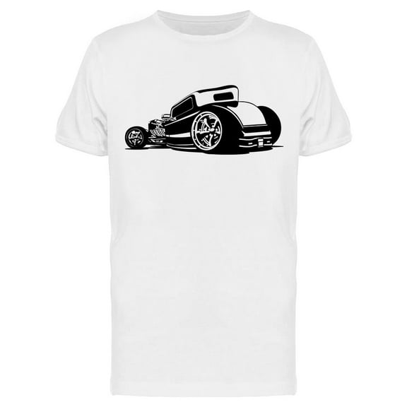 Cartoon Retro Hot Rod Sketch T-Shirt Men -Image by Shutterstock, Male Small
