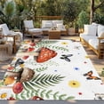 thumbnail image 2 of Spring Mushrooms Outdoor Rug for Patio/Deck/Porch, Non-Slip Large Area Rug 5 x 7 Ft, Farmhouse Pastoral Botanical Watercolor Indoor Outdoor Rugs Washable Area Rugs, Camping Rug Carpet Runner, 2 of 8
