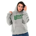 thumbnail image 5 of Vegan Peace Love Hippie Herbivore Hoodie Sweatshirt Women Men Brisco Brands L, 5 of 5