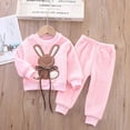 thumbnail image 3 of Conjunto de pijama de franela para niño y niña, ropa de dormir gruesa y cálida de dibujos animados, traje informal para el hogar de 0 a 5 años, para invierno y Navidad, novedad, 3 of 4