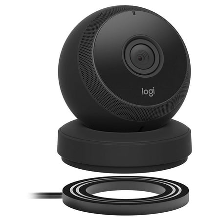 Logitech Circle Wireless HD Video Battery Powered Security Camera with 2-way talk - Black, Works with (Best Battery Powered Security Camera)