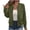 Green women casual jacket a1, variant on Women Casual Jacket Long Sleeve Zip Up Collared Outerwear Solid Basic Coat for Spring Vacation Fashion Clothes, Green S
