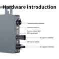 thumbnail image 4 of Mini Grid Tied Inverter, Current Guard Single Phase APP Control Solar Inverter Aluminum Alloy  for Home Appliance, 4 of 7