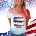 thumbnail image 5 of Leey-World America 250 Shirt Women Adult Tie Dye Shirt for Women Hippies Crewneck Short Sleeve T-Shirt(Sky Blue,XL), 5 of 7