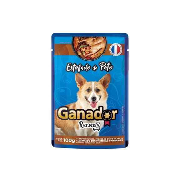 Pack de 22 Alimento Húmedo Ganador Estofado Pato 100 gr Ganador Estofado pato