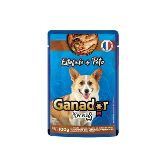 Pack de 22 Alimento Húmedo Ganador Estofado Pato 100 gr Ganador Estofado pato