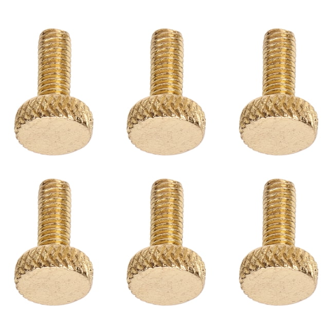 Electric Guitar Fine Tuning Screw, 6 Pcs M4 Thread Tremolo Bridge String Locking Screw Metal Glossy For Replacement Black,Silver,Gold