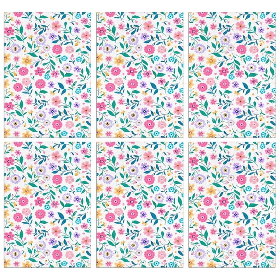6 Pcs Funny Kitchen Towels,Pioneer Flower Floral Print Pattern Microfiber Dish Towels,Kitchen Tea Towels,Kitchen Towel Set (18" X 26")
