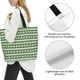 thumbnail image 3 of Fotbe Light Green Squares Bolsa Tote Estética de Lona con Estampado para Mujer - Bolsa Reutilizable de Hombro Casual para Vacaciones, Compras, Trabajo y Gimnasio, 3 of 8