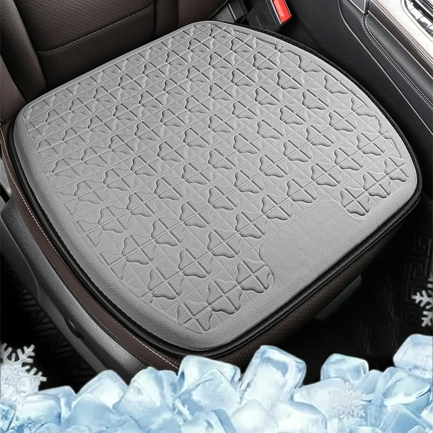 Cojín para Asiento de Auto, Almohadilla de Piel Sintética, Protector Transpirable con Malla, 46x46x2 cm para Auto, Camioneta, SUV
