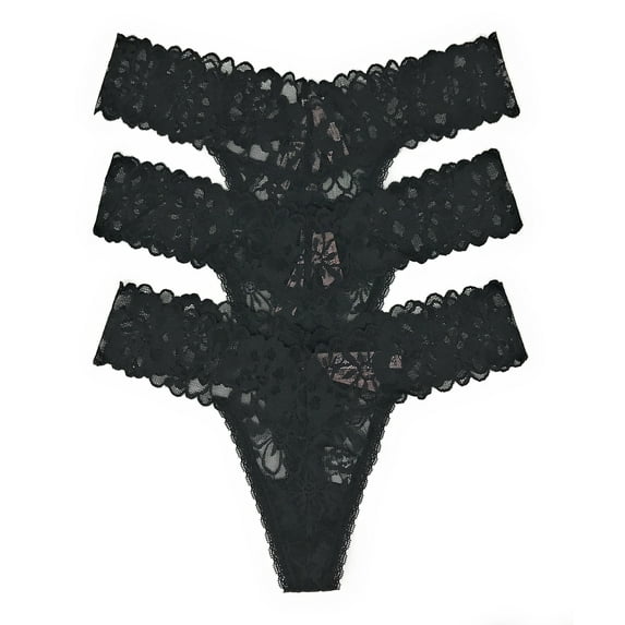 Victoria's Secret The Lacie Thong Panty Set of 3