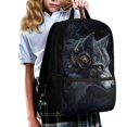 thumbnail image 3 of HUIACONG Dark Wolf School Backpack for Primary Kids Lightweight Wear‑Resistant Large Capacity for Boys Girls Ages 6‑18 Daily Travel, 3 of 6