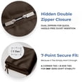 thumbnail image 4 of Kotton Culture 1 Pc California King Duvet Cover Only-100% Egyptian Cotton 600 TC Ultra Soft Premium Durable Comforter Cover Zipper Closure & Corner Ties- (Chocolate, 104" X 98"), 4 of 8