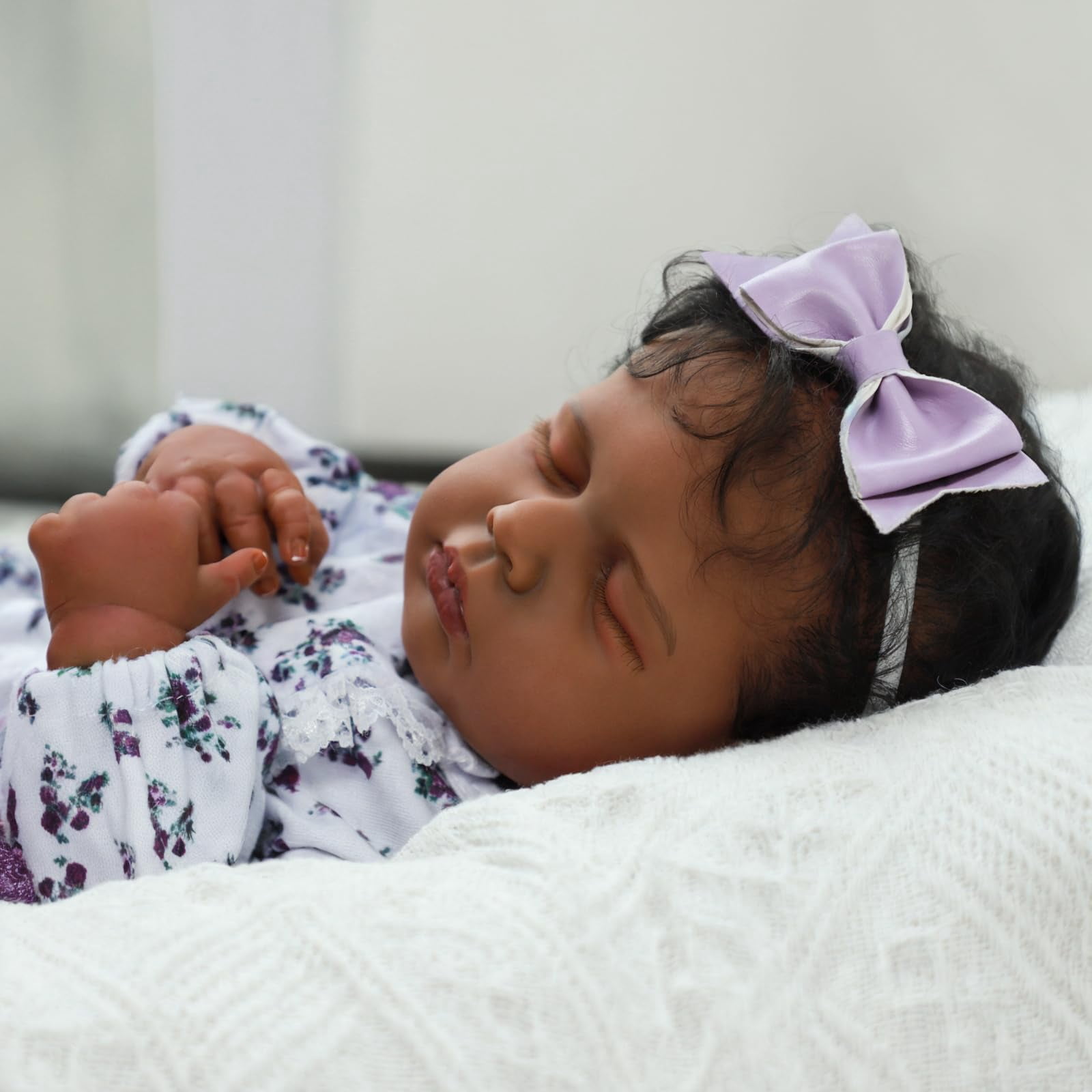 Reborn Baby Dolls Black Girl - 20 Inch Realistic Newborn Baby Dolls Newborn Baby Dolls African American Real Life Baby Dolls Gift for Kids Age 3