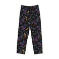 thumbnail image 4 of Goofa Lavender Flowers Printed Soft Pajama Pants for Men, Wide Leg Comfy Casual Lounge Yoga Pants-Large, 4 of 9