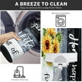 thumbnail image 6 of Sunflower Kitchen Rugs and Mats Non Skid Washable Set of 2, Black White Wood Kitchen Runner Rug, Farmhouse Flower Vintage Retro Kitchen Floor Mat Under Sink Mat Throw Rug for Doormat, 6 of 6
