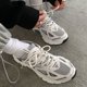 thumbnail image 1 of Zapatos para hombres y mujeres, zapatillas de lujo blancas gruesas, zapatos casuales para correr para mujeres, calzado ligero de moda para hombres, calzado deportivo para Fitness Tan Jianjun unisex, 1 of 2