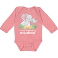 thumbnail image 3 of Inktastic I'll Never Forget That My Papa Loves Me with Cute Elephants Boys or Girls Long Sleeve Baby Bodysuit, 3 of 5