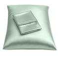 thumbnail image 1 of BLISSFORD Funda de almohada de satén con cremallera, para el cuidado del cabello y la piel, se siente suave y fresca como una funda de almohada de seda, paquete de 2 fundas de almohada de satén, funda, 1 of 1