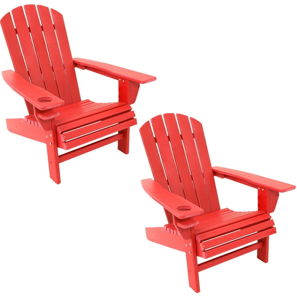Sunnydaze Plastic AllWeather HeavyDuty Outdoor Adirondack Patio Chair