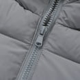thumbnail image 3 of HILEELANG Big Boy Winter Puffer Jackets Coats Grey Hooded Light Weight Warm Padded Outerwear 9-10 Years, 3 of 5