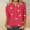 Pink, variant on Herrnalise 3/4 Long Sleeve Valentines Day Shirts for Women Heart Print Tees Blouses Crewneck Loose Casual Plus Size Tops T shirts Valentines Day Gifts For Her