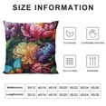 thumbnail image 5 of SHANXI Botanical Zipper Throw Pillow Covers Aesthetic Cottage Rustic Leaves Beautiful Blooming Floral Purple Pink Blue Velvet Comfortable Washable Bedroom 22x22in, 5 of 5