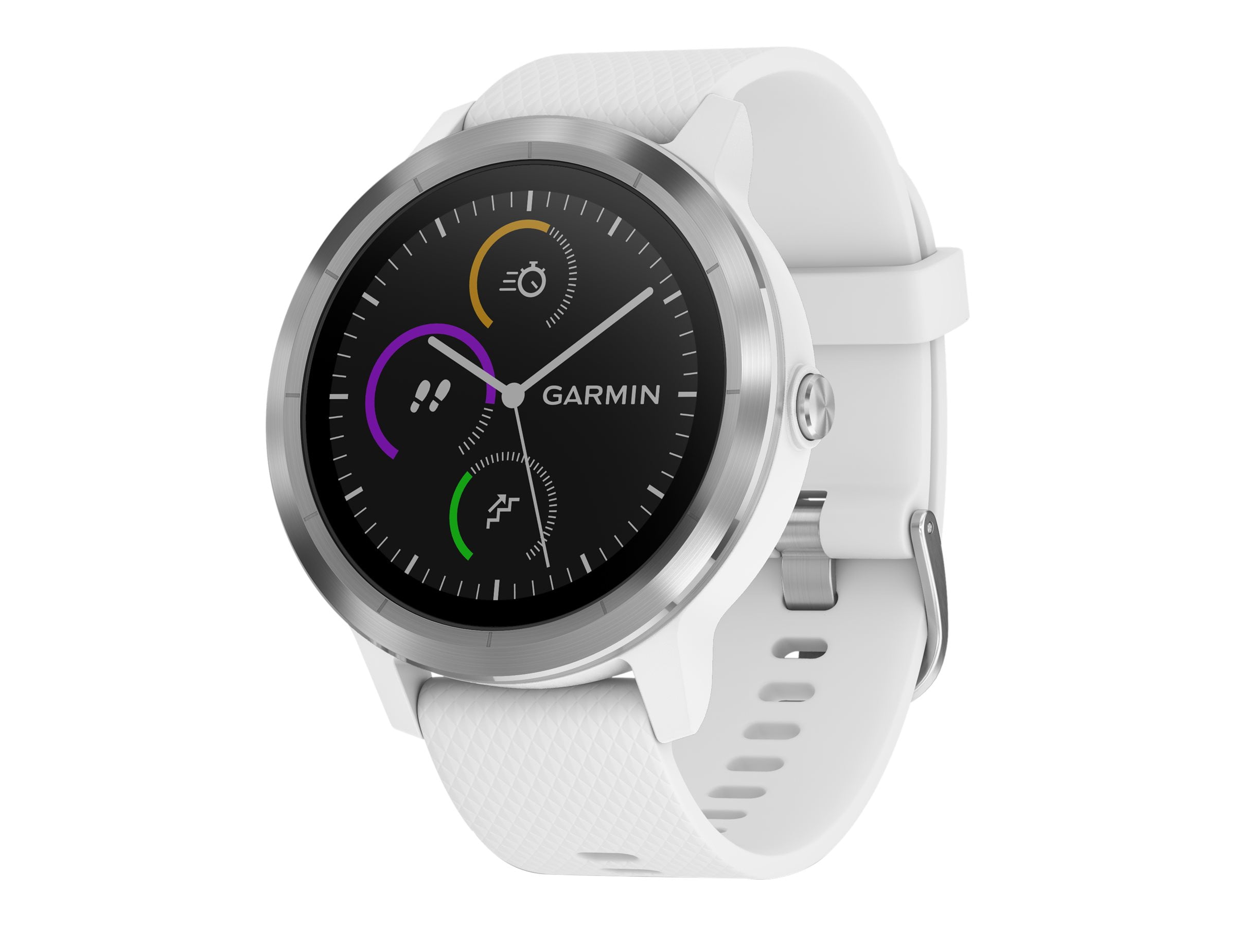 Garmin v������voactive 3 - Stainless steel - smart watch with band - white Bluetooth, ANT+/ANT - oz Walmart.com