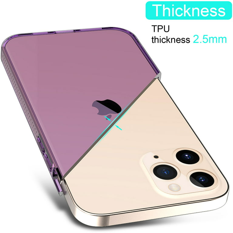 iPhone 11 Case 6.1-inch Phone, Allytech Clear TPU Back Cover Shockproof  Anti-scratch Drop Protection Case Cover for Apple iPhone 11 6.1-inch, Purple