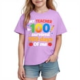 thumbnail image 2 of Bnwani Girls Shirts Crew Neck Fashion Shirts for Boys Short Sleeve Tee Purple Sizes 3-9, 2 of 9