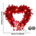 thumbnail image 2 of Heart Shaped Wreath, 13 inch Valentine's Day Wreaths Ornament for Front Door Outdoor Windows Farmhouse Wedding Christmas, 2 of 3