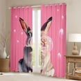 thumbnail image 2 of Homewish Kawaii Rabbit Blackout Curtains Set of 2 (52x84 Each) for Kids Children Teens,Pink Bubbles Window Curtains,Cute Animal Curtains and Drapes,Super Cozy Room Decor, 2 of 6