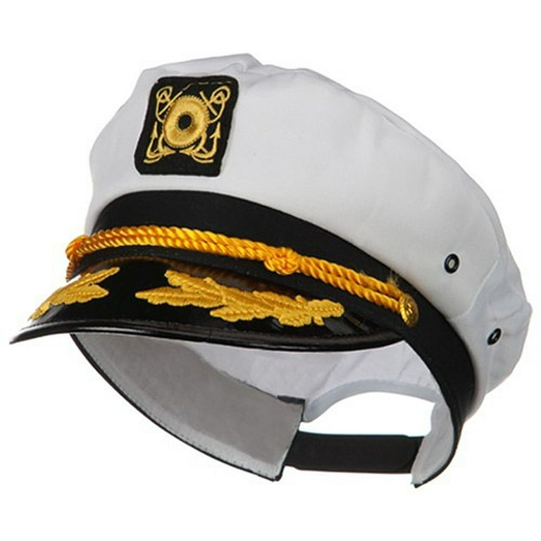 帽子 Captains hat Yacht Captain Hat With Scrambled Eggs Costume White Cap Sailor
