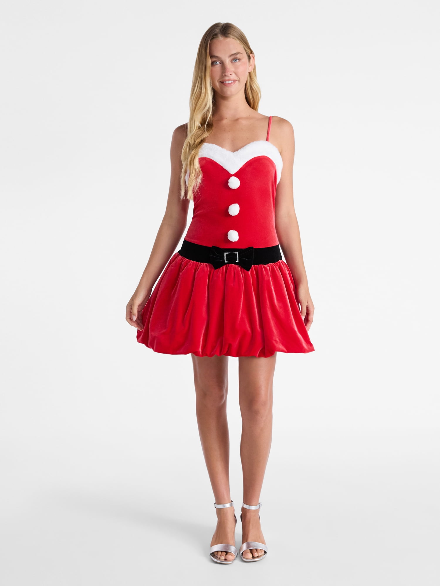 Santa Claus Bubble Mini Dress, Women's - image 2