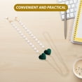 thumbnail image 4 of RUNROTOO Cordon pour Lunettes Chaîne en Forme de Cœur Métal Vert Foncé Lot de 1 Design Anti-Perte pour Femmes, 4 of 7