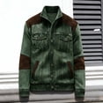 thumbnail image 6 of LEKWK Mens Cargo Jacket Stand Collar Zip up Coat Multi Pockets Workwear Top Heavyweight Durable Utility Shirt Outdoor Hiking Camping Fishing Gear, 6 of 6
