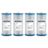 Hydronix SPC-45-1030 R30-BB & RS6 Compatible Whole House Sediment Pleated Water Filter Washable and Reusable 4.5 x 10 - 30 Micron - 4 Pack