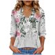 thumbnail image 3 of TaTaai Lightweight V Neck Printed T Shirts Women 3/4 Raglan Sleeve Loose Casual Summer Tops 2026 Stretchy Solid Color Tees Holiday Basic Gift, 3 of 6