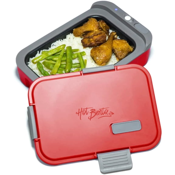 Hot Bento Food Reusable Chargeable Heated Lunchbox Hot Red