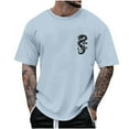 thumbnail image 2 of YANHAIGONG Father Day Sale Deals!Men T-Shirts Graphic Tees,Graphic Shirts for Men Trendy,Summer Casual Shirts for Men Short Sleeve Pullover,Summer Fashion Casual Men's Round Neck Printed T-shirt Top, 2 of 4
